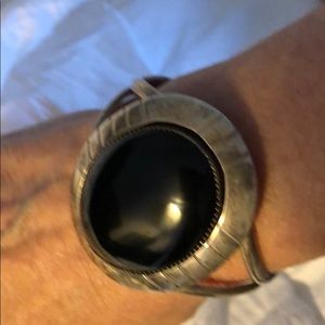 Black onyx cuff .925